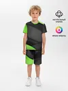 Детская пижама с шортами / Green / Black