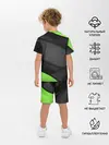 Детская пижама с шортами / Green / Black