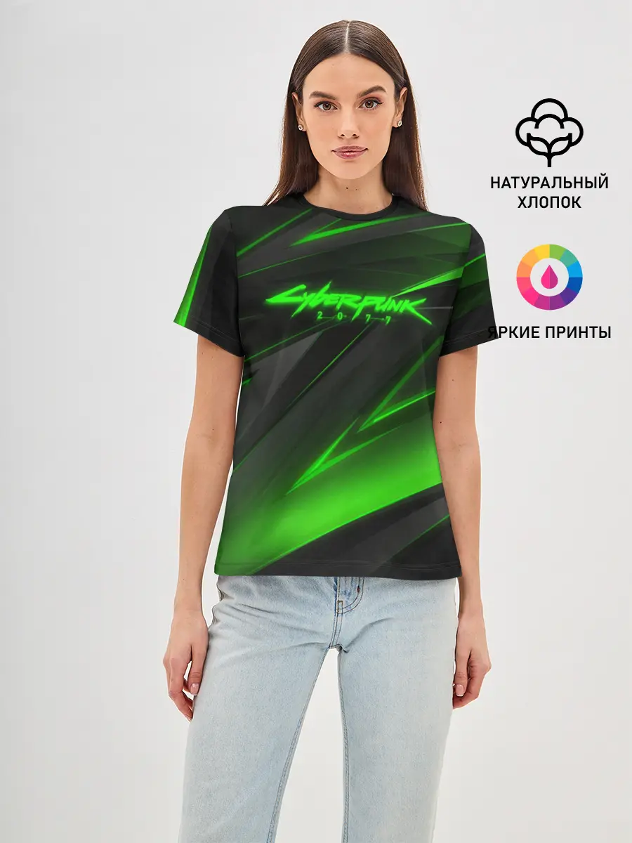 Женская базовая футболка / CYBERPUNK 2077