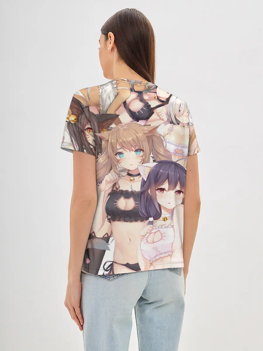 Женская базовая футболка / Девушки в купальниках