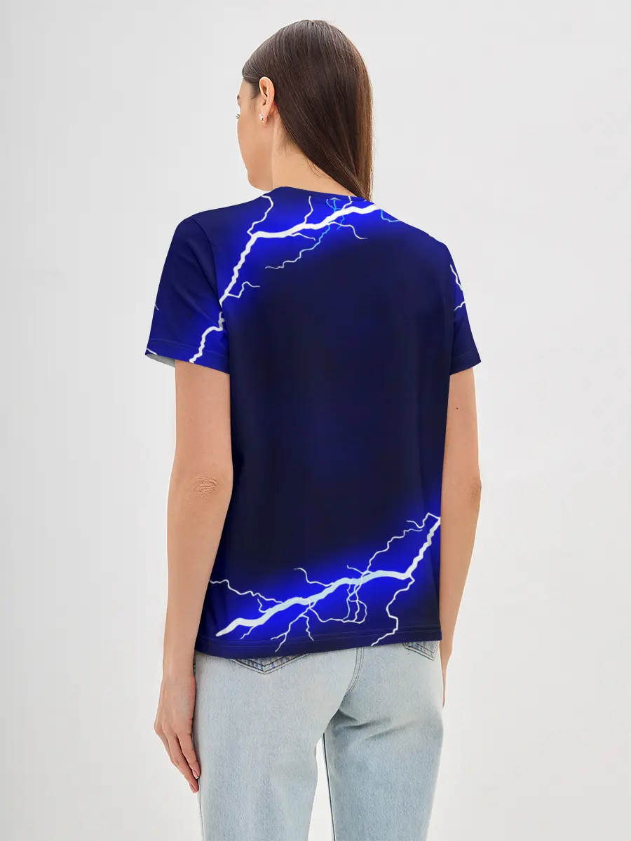 Женская базовая футболка / СИНИЕ МОЛНИИ
