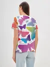 Женская базовая футболка / БАБОЧКИ ПАТТЕРН | BUTTERFLY PATTERN
