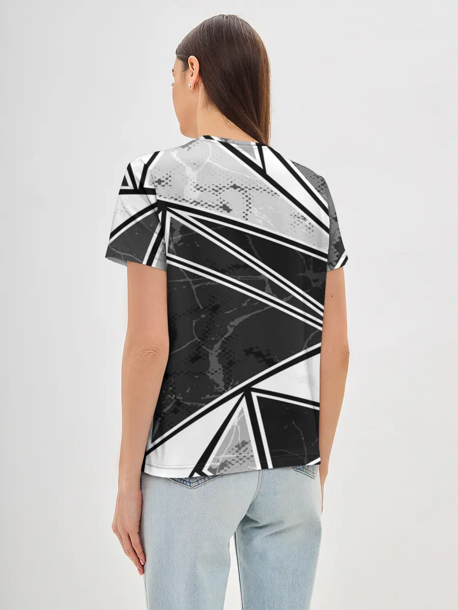 Женская базовая футболка / Спортивная геометрия