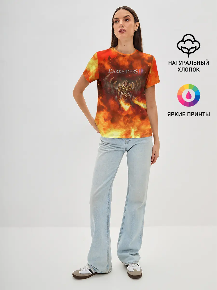 Женская базовая футболка / Darksiders 3 | Гнев Войны 3