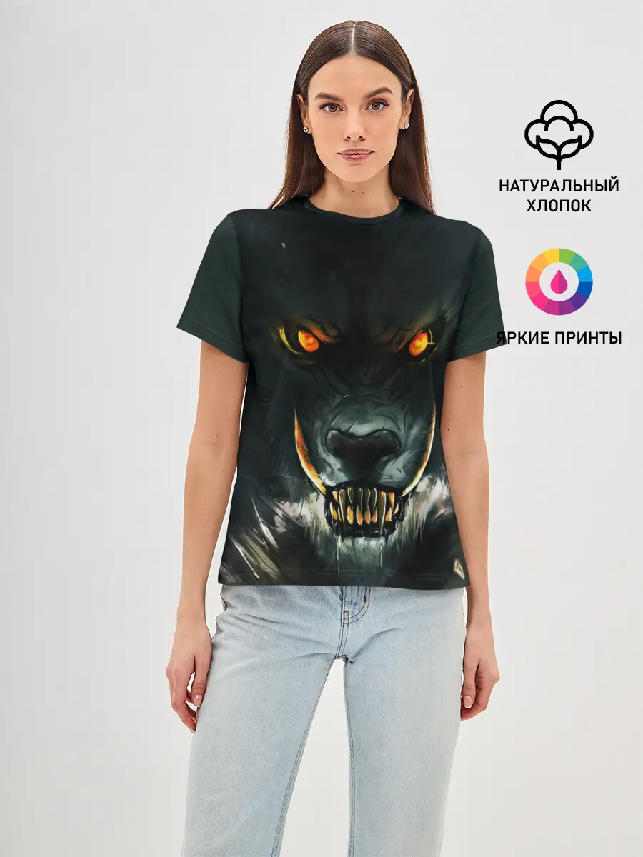 Женская базовая футболка / ДИКИЙ ВОЛК