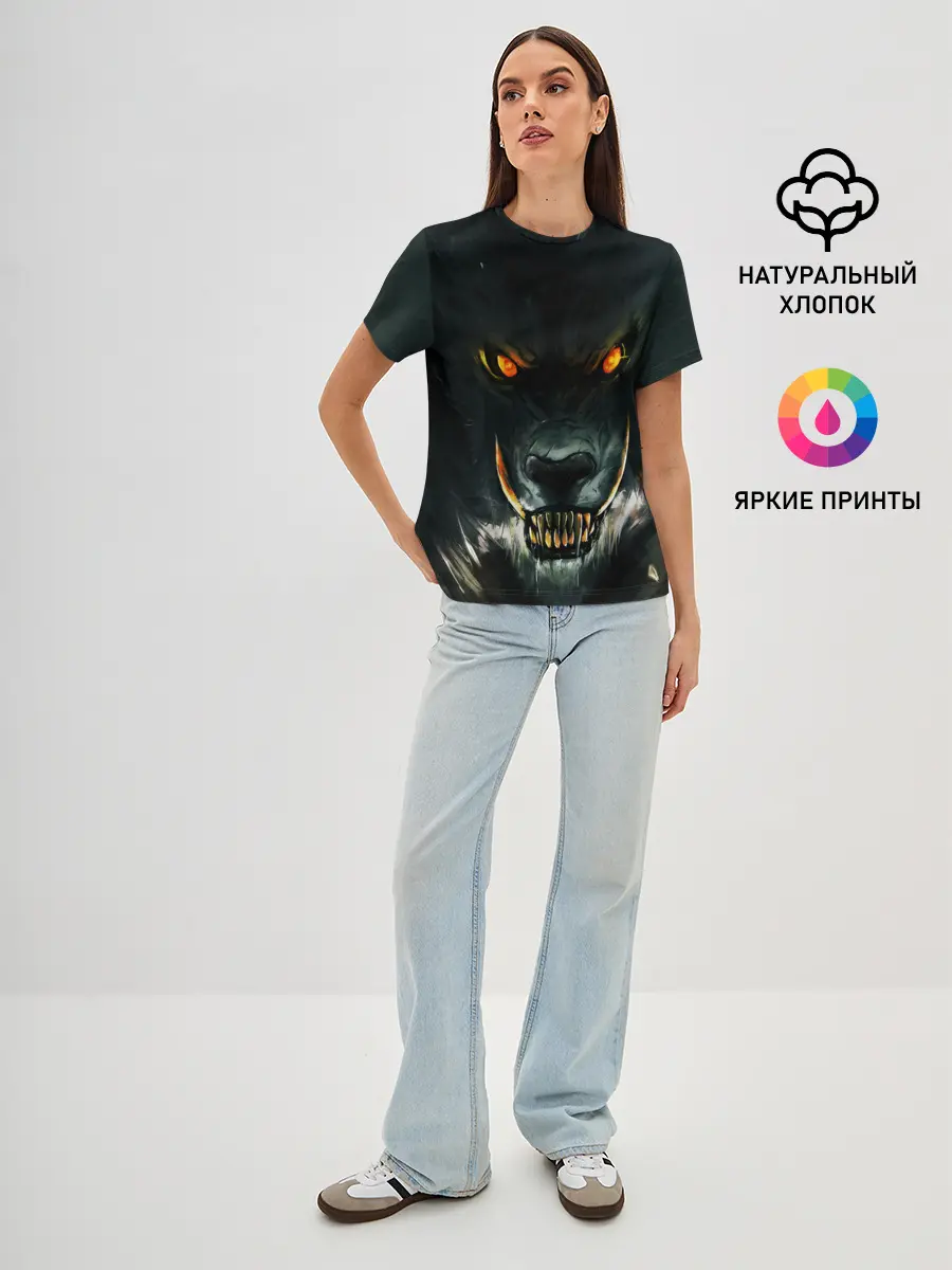 Женская базовая футболка / ДИКИЙ ВОЛК