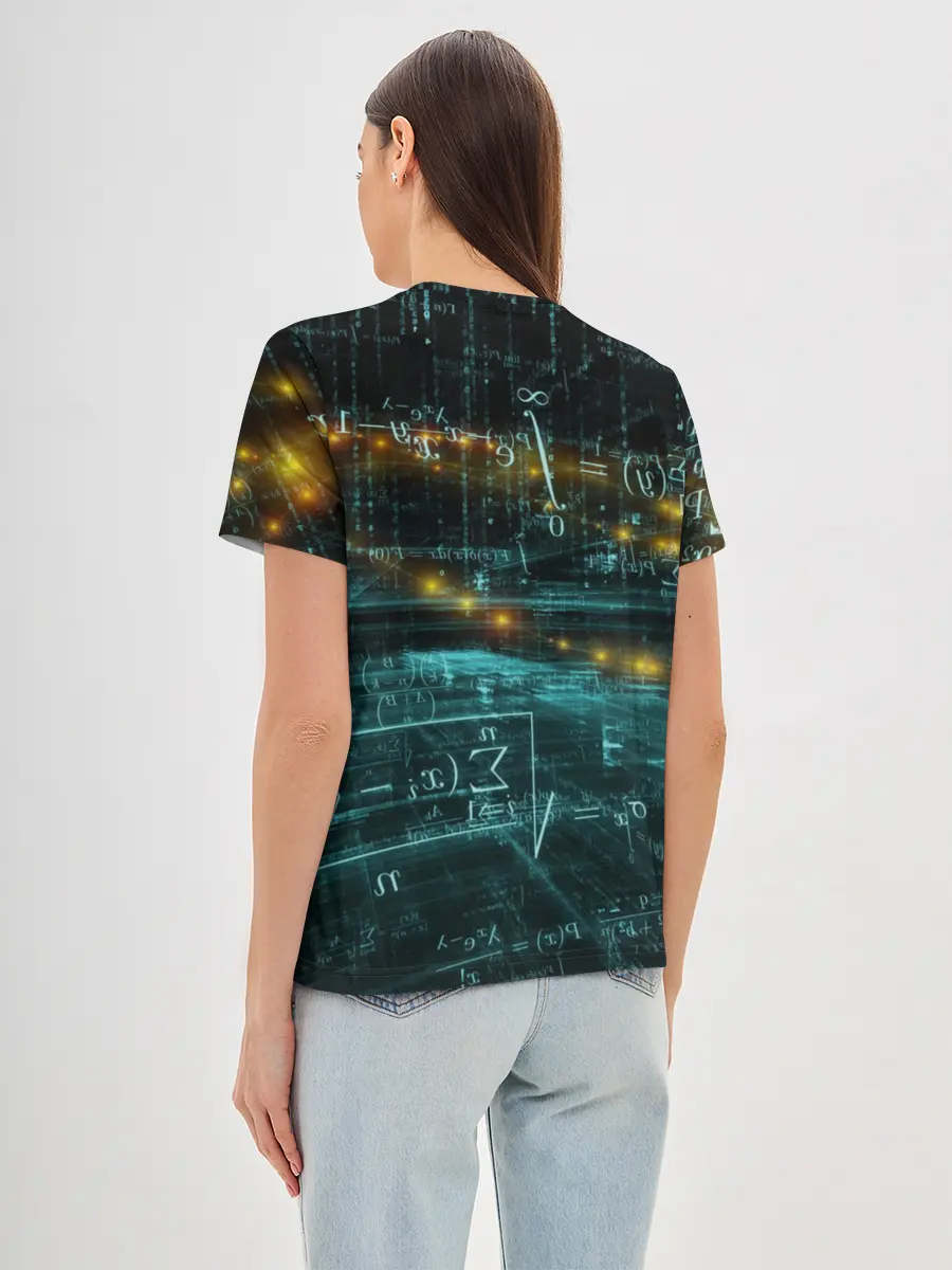 Женская базовая футболка / Формулы в пространстве