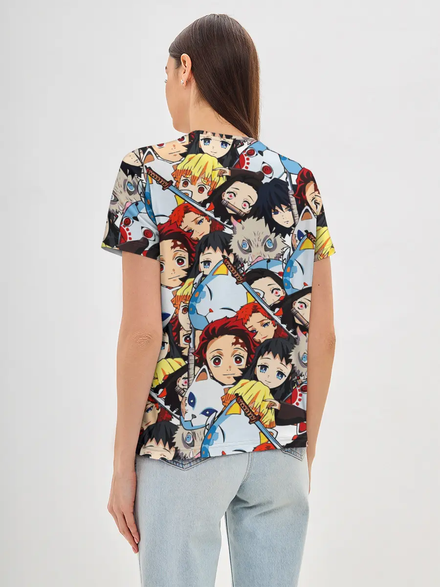 Женская базовая футболка / КЛИНОК, РАССЕКАЮЩИЙ ДЕМОНОВ