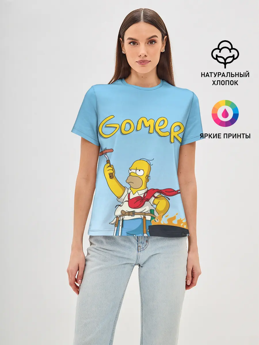 Женская базовая футболка / Гомер