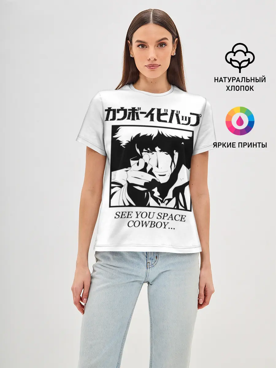 Женская базовая футболка / Ковбой Бибоп