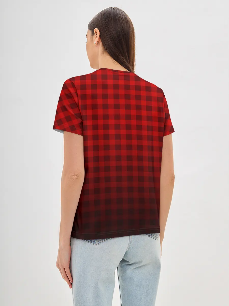 Женская базовая футболка / В КЛЕТОЧКУ