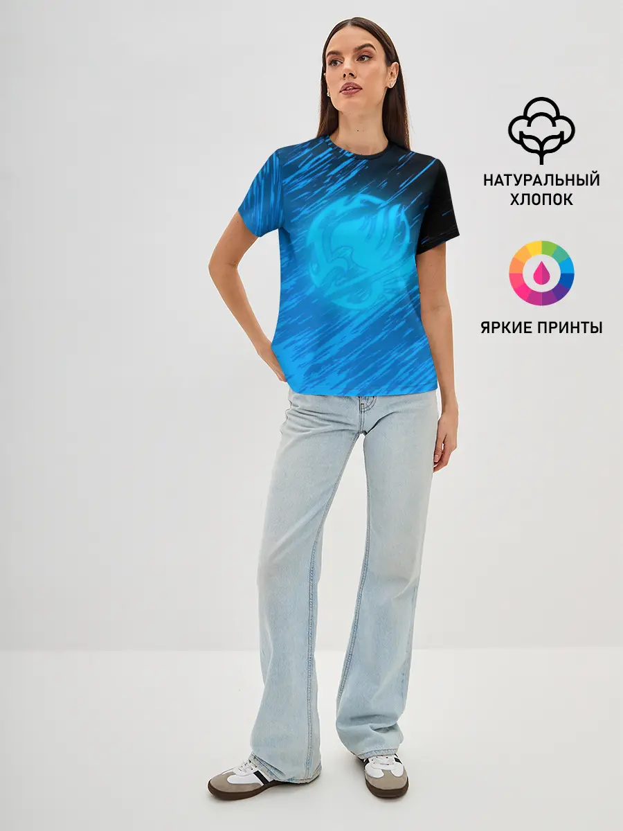 Женская базовая футболка / Helmet Fairy tail Moon