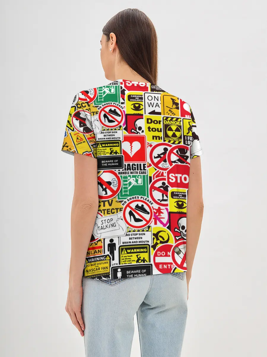 Женская базовая футболка / Запрещающие знаки