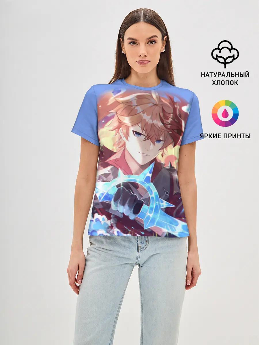 Женская базовая футболка / ТАРТАЛЬЯ / ГЕНШИН ИМПАКТ