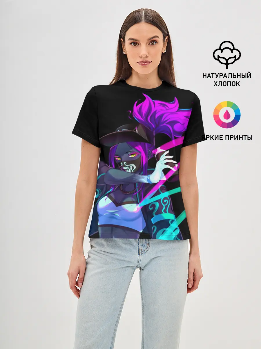 Женская базовая футболка / KDA. Akali
