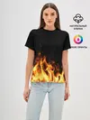 Женская базовая футболка / Огонь