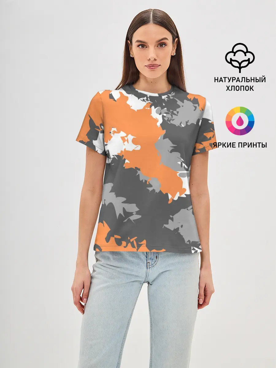 Женская базовая футболка / Камуфляж