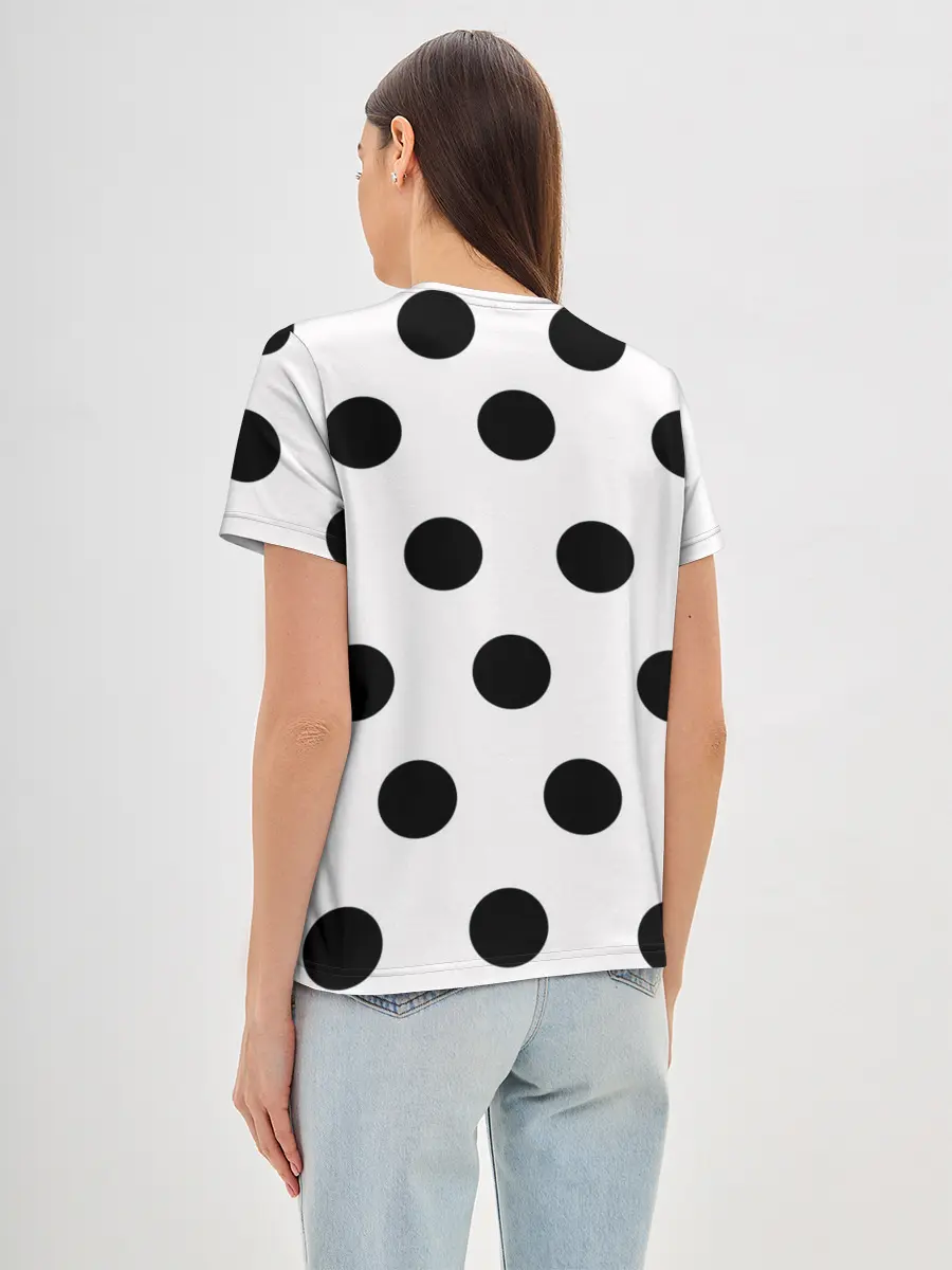 Женская базовая футболка / Горошeк