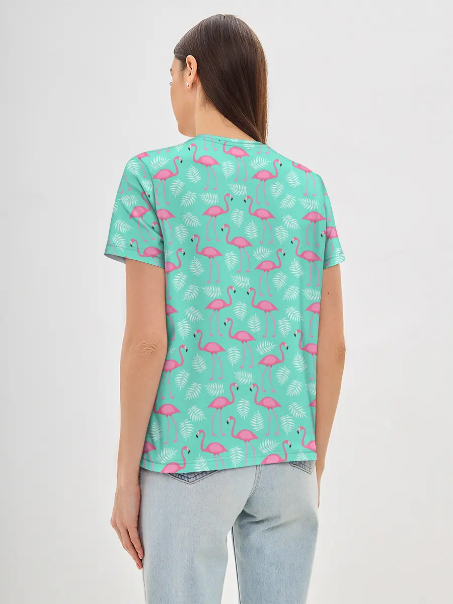 Женская базовая футболка / Flamingo