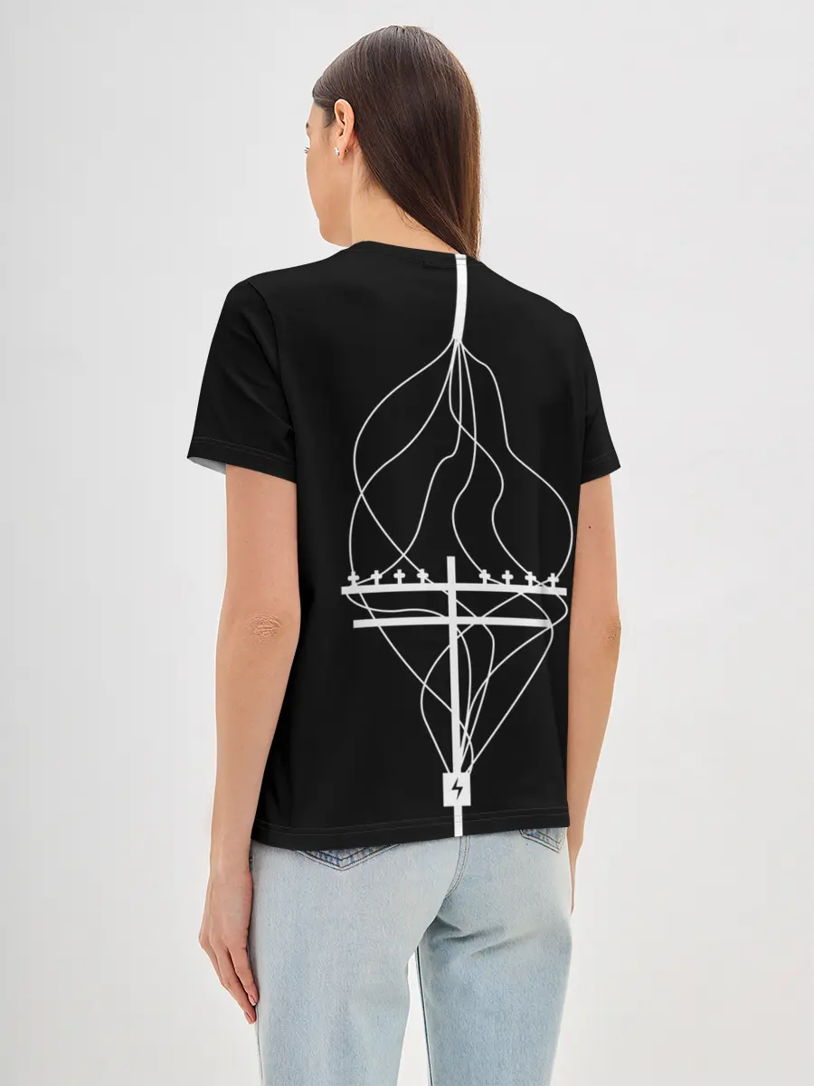 Женская базовая футболка / На проводе повиси