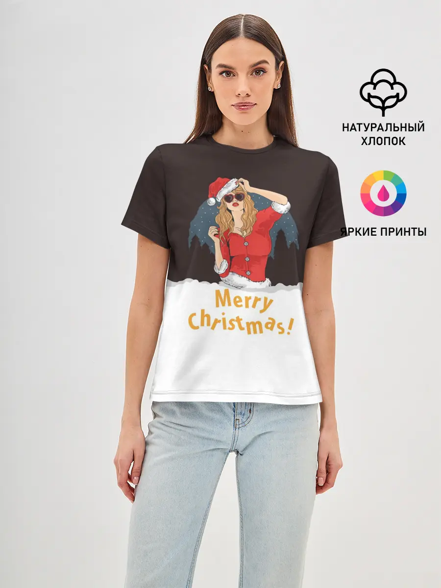 Женская базовая футболка / Снегурка