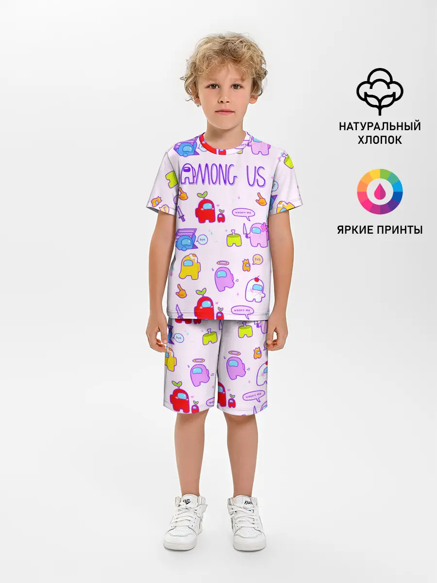 Детская пижама с шортами / Among Us