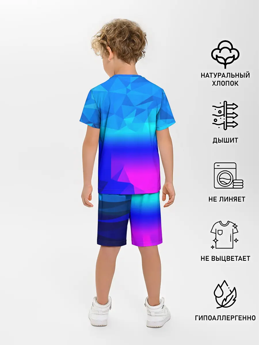 Детская пижама с шортами / ABSTRACT NEON