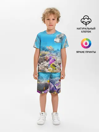 Детская пижама с шортами / Морской мир