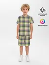 Детская пижама с шортами / Текстура в клетку