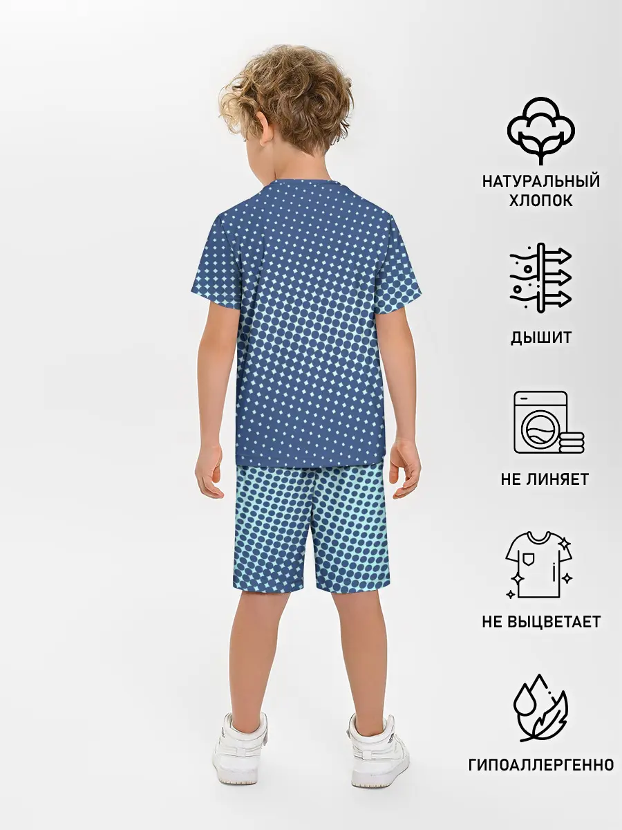 Детская пижама с шортами / Хаотичный горошек