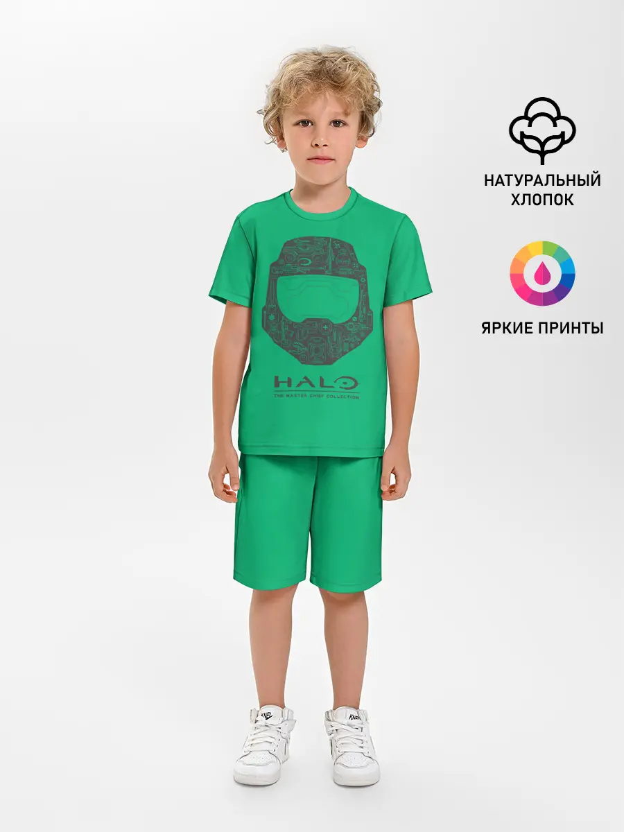 Детская пижама с шортами / Хэйло грин