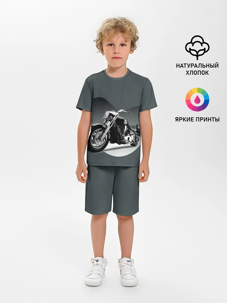 Детская пижама с шортами / Мотоцикл