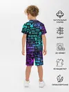 Детская пижама с шортами / ЛОГОТИПЫ ИГР НЕОН / NEON GAMES LOGO