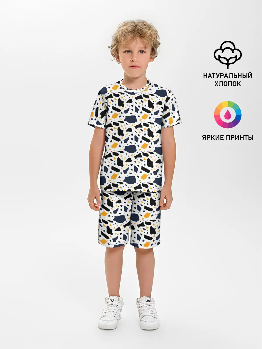 Детская пижама с шортами / Итальянский Узор Терраццо