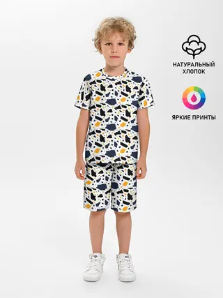 Детская пижама с шортами / Итальянский Узор Терраццо