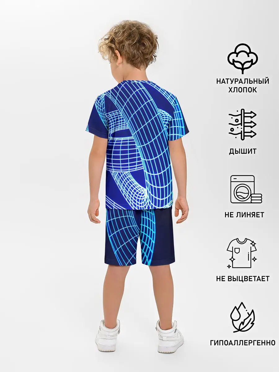 Детская пижама с шортами / НЕОНОВАЯ СПИРАЛЬ