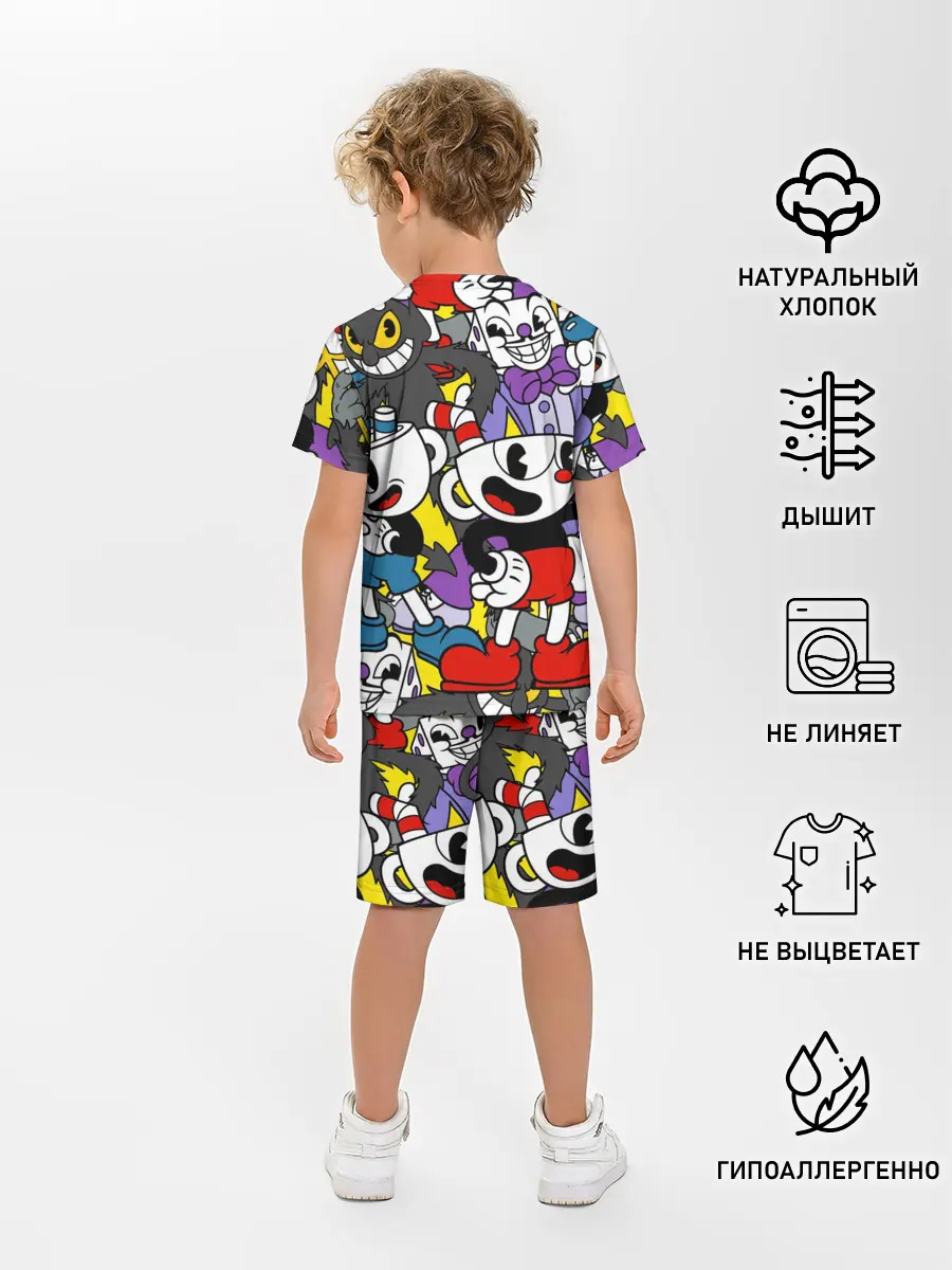 Детская пижама с шортами / Cuphead