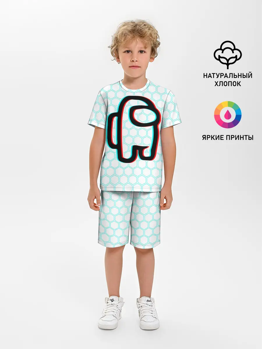 Детская пижама с шортами / AMONG US / АМОНГ АС