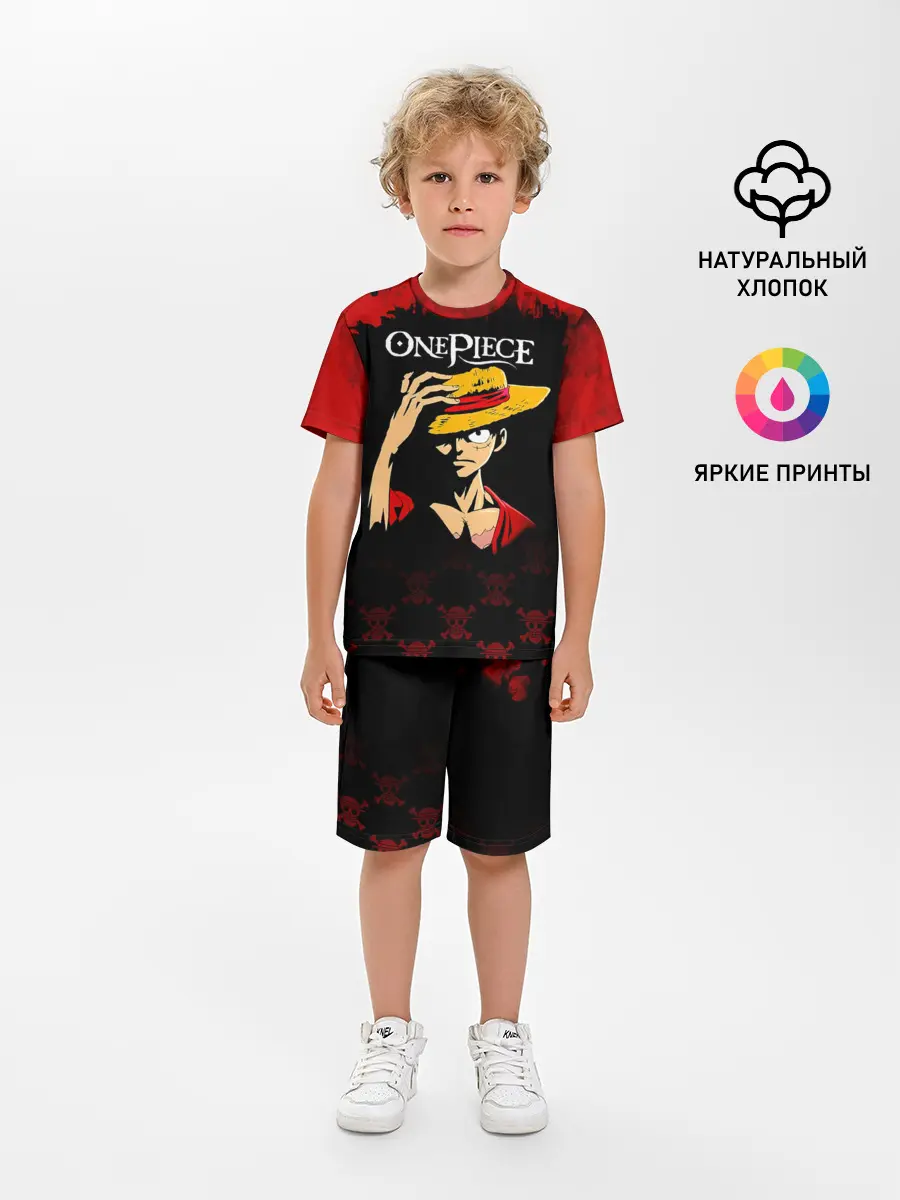 Детская пижама с шортами / Луффи One Piece. Большой куш