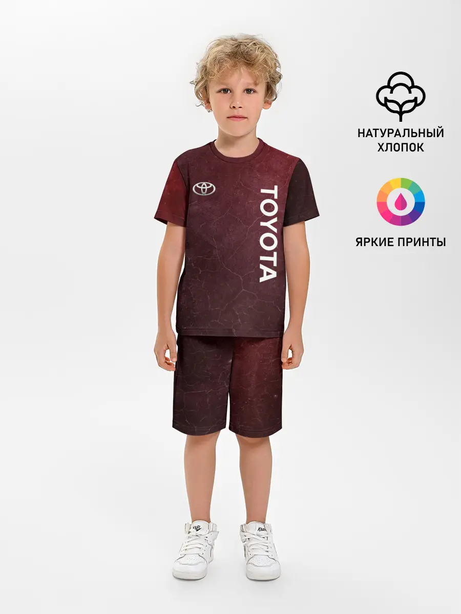 Детская пижама с шортами / TOYOTA | RED GRUNGE