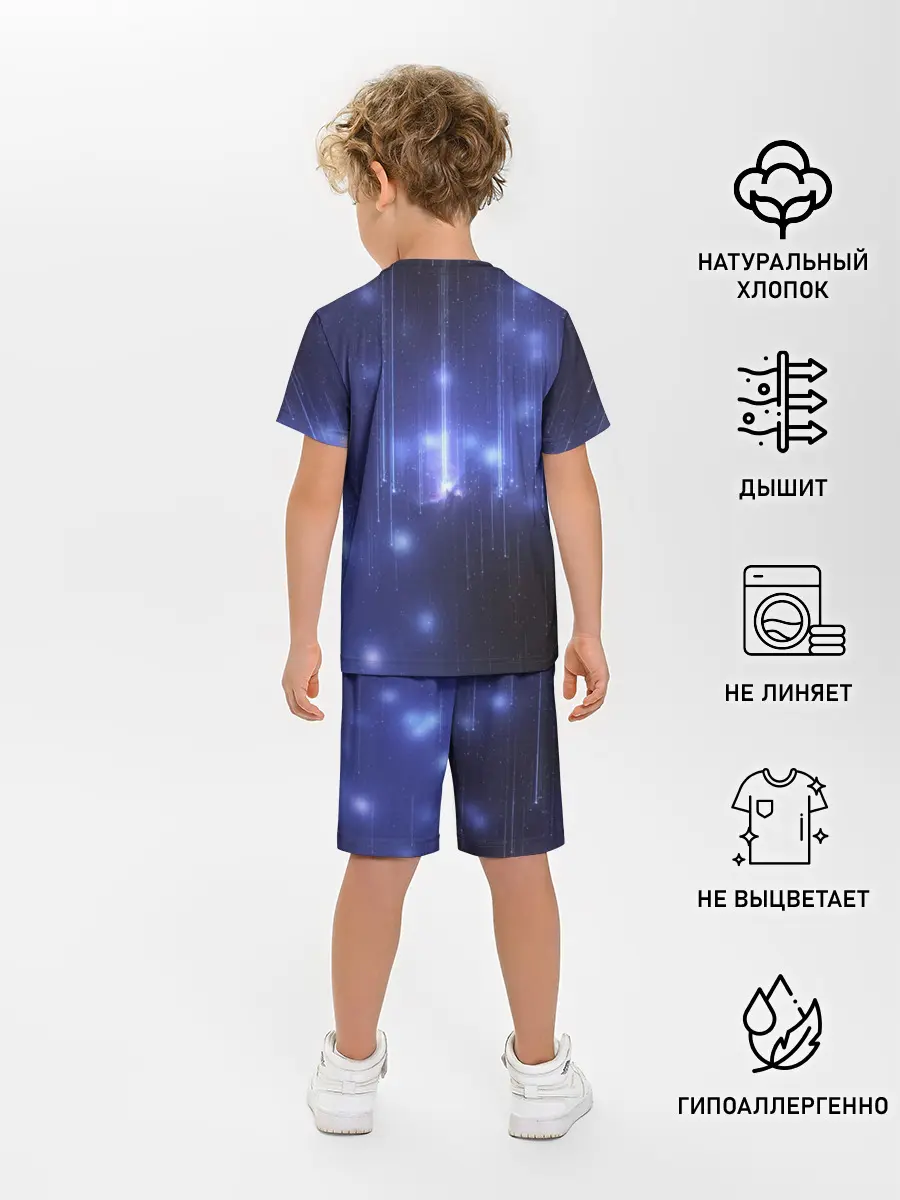 Детская пижама с шортами / Космический Волк
