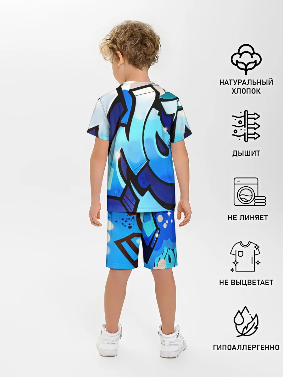 Детская пижама с шортами / wow graffiti