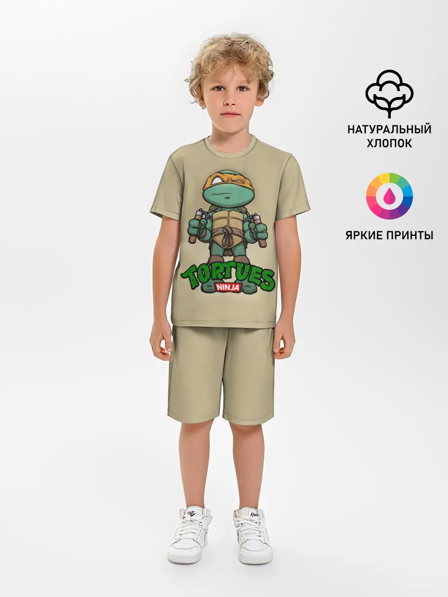 Детская пижама с шортами / ЧЕРЕПАШКИ - НИНДЗЯ