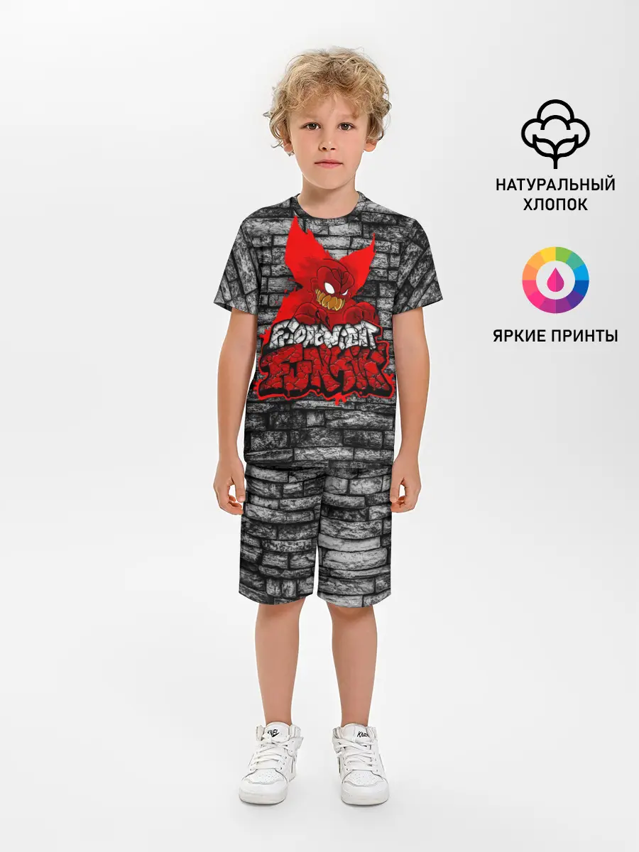 Детская пижама с шортами / Friday Night Funkin TrickyWall