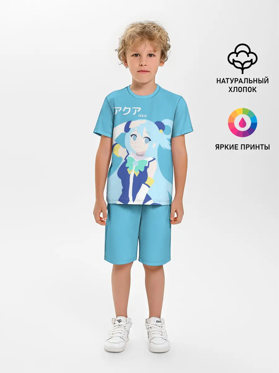 Детская пижама с шортами / коносуба аква лого