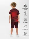 Детская пижама с шортами / 3D red Абстрактные линии