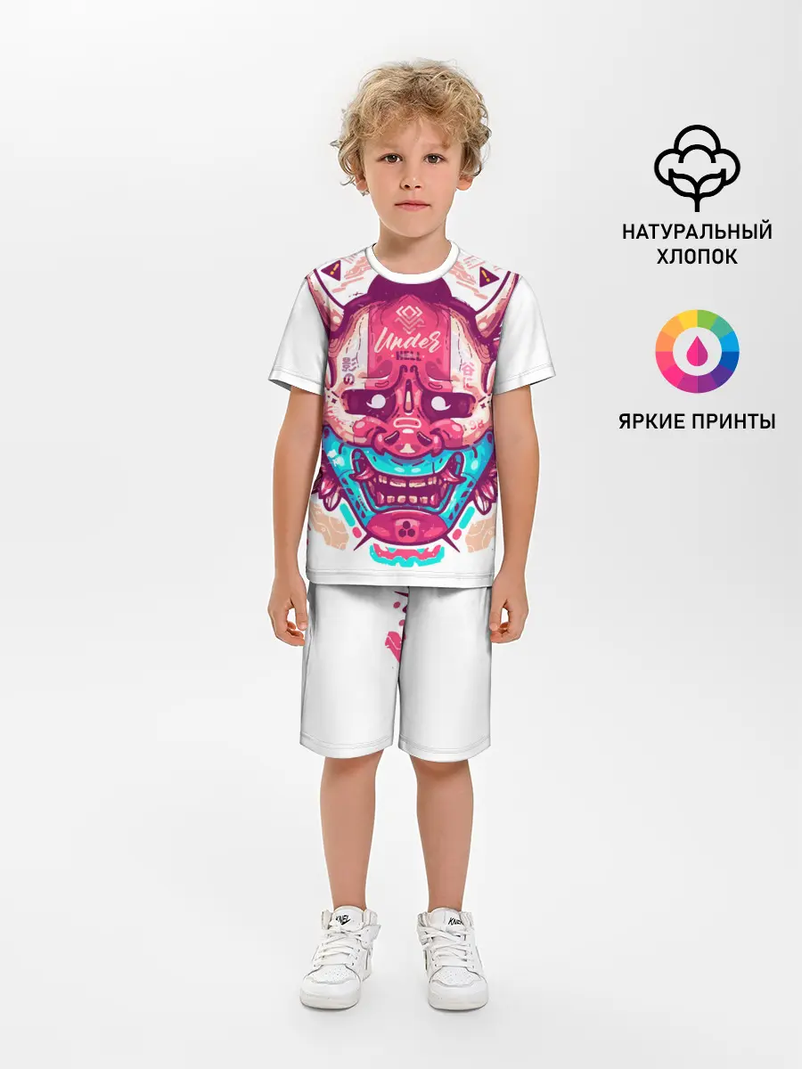 Детская пижама с шортами / Маска Ханья светлая