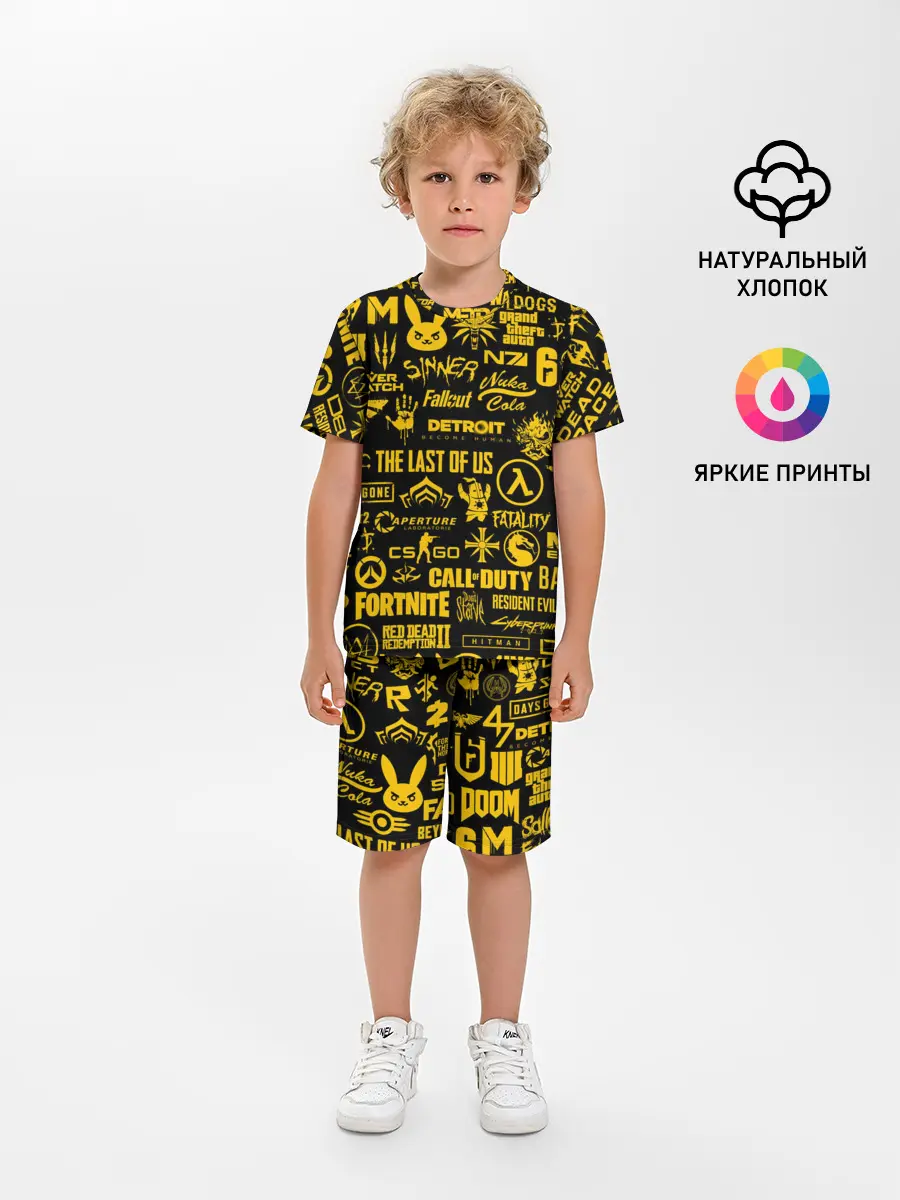 Детская пижама с шортами / ЛОГОТИПЫ ИГР