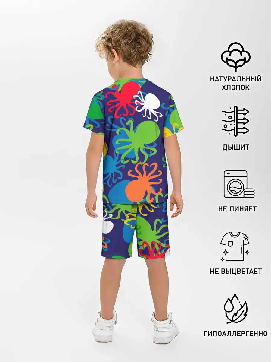 Детская пижама с шортами / Осьминоги