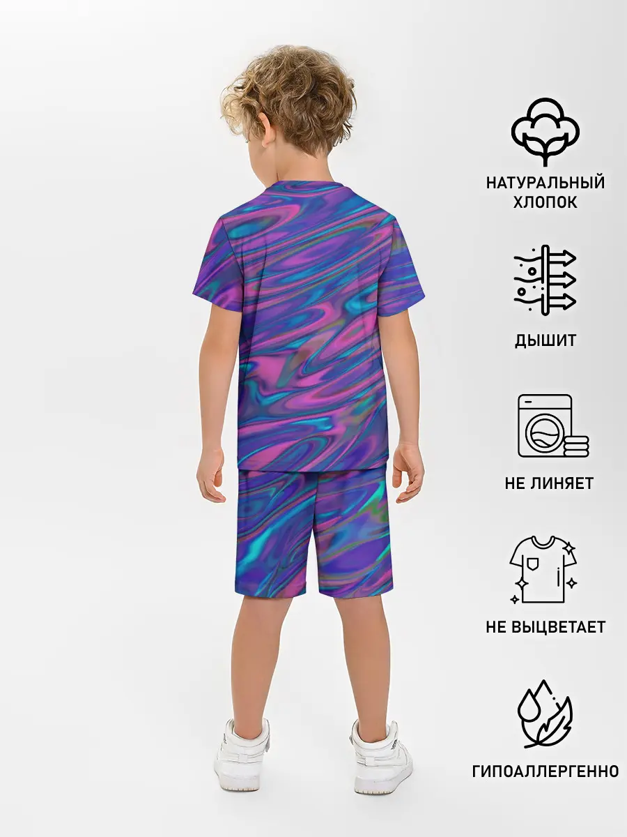 Детская пижама с шортами / Glitch EFFECT